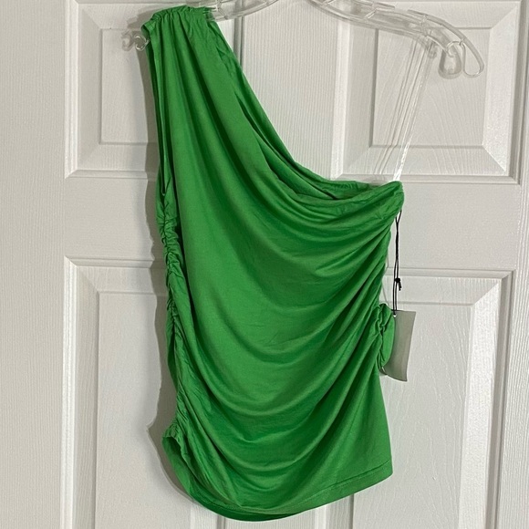 Callahan Ella Top One Shoulder in Kelly Green Size Small - Picture 5 of 7